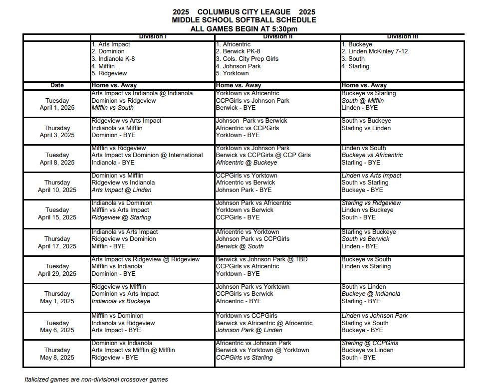 schedule